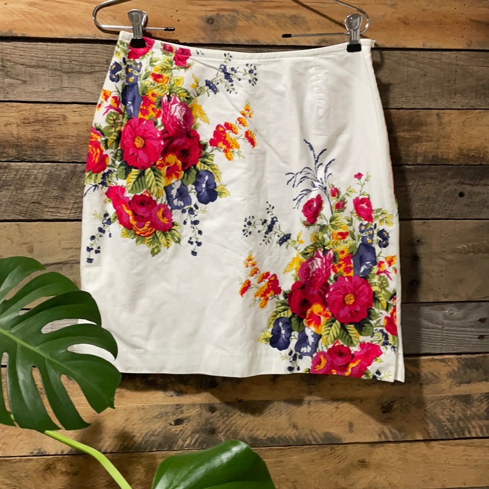 Floral Casual Corner lined skirt (8)